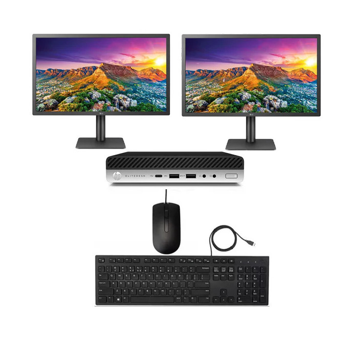 HP Prodek 400 G4 complete set met twee monitoren